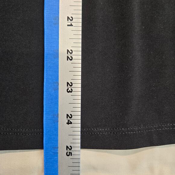 Calvin Klein Black Flutter Sleeve V-neck Blouse Top Sz XL Minimalist Old Money - Picture 10 of 10